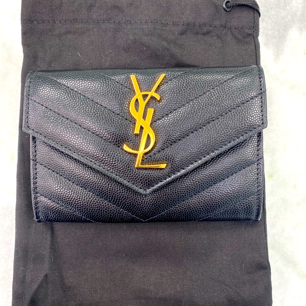 YSL monogram small wallet